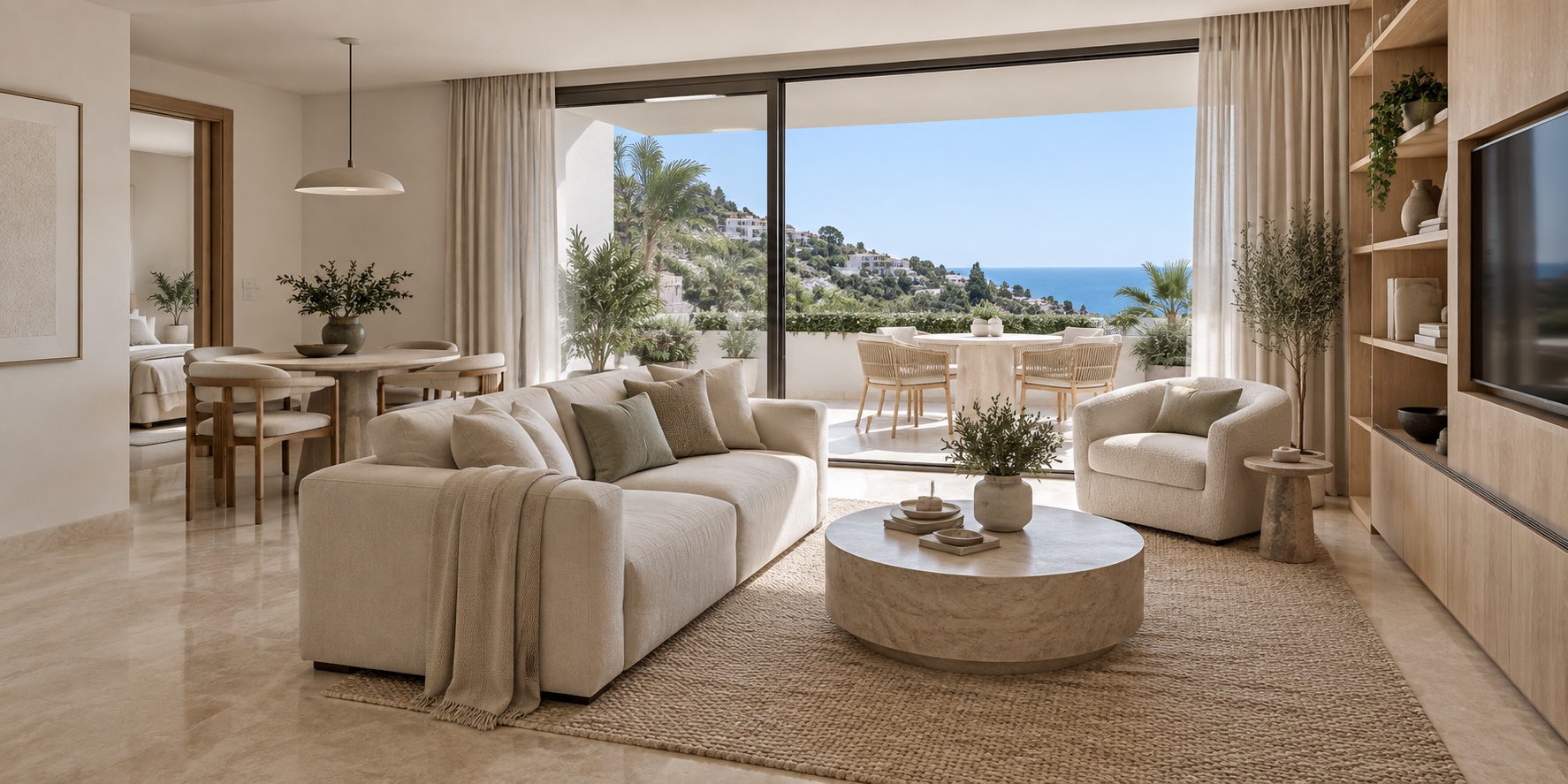 One bedroom apartment interior visualisation
