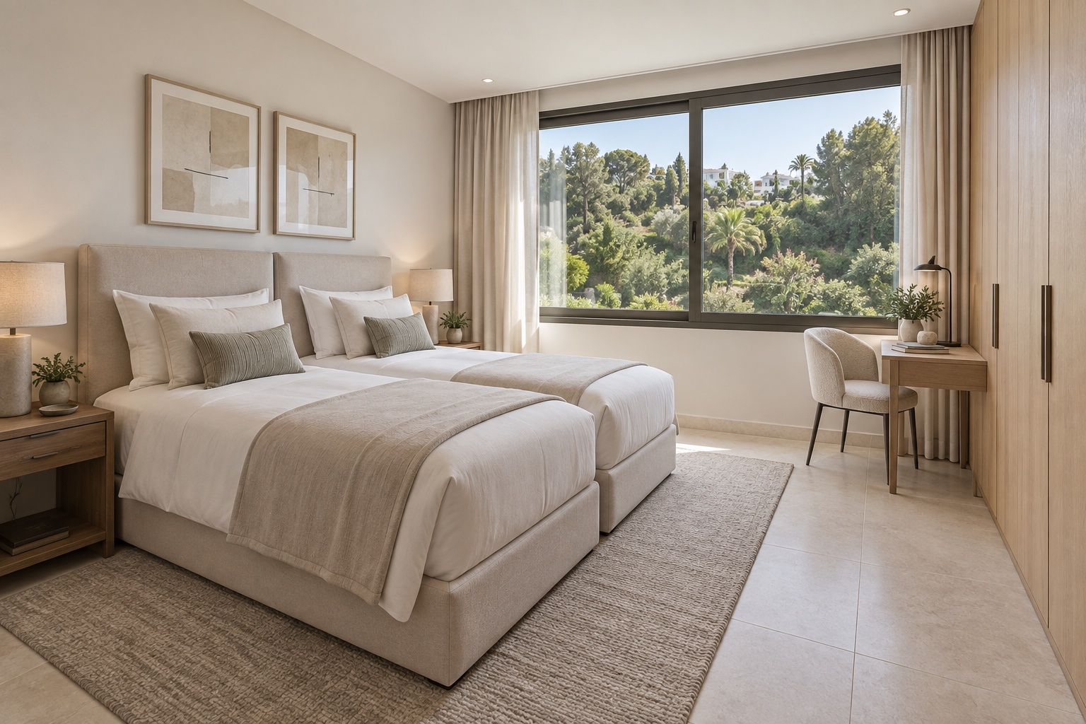 Illustrative guest bedroom