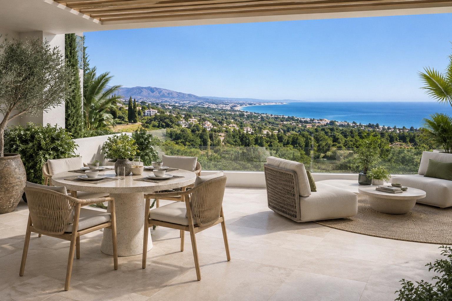 Illustrative private terrace